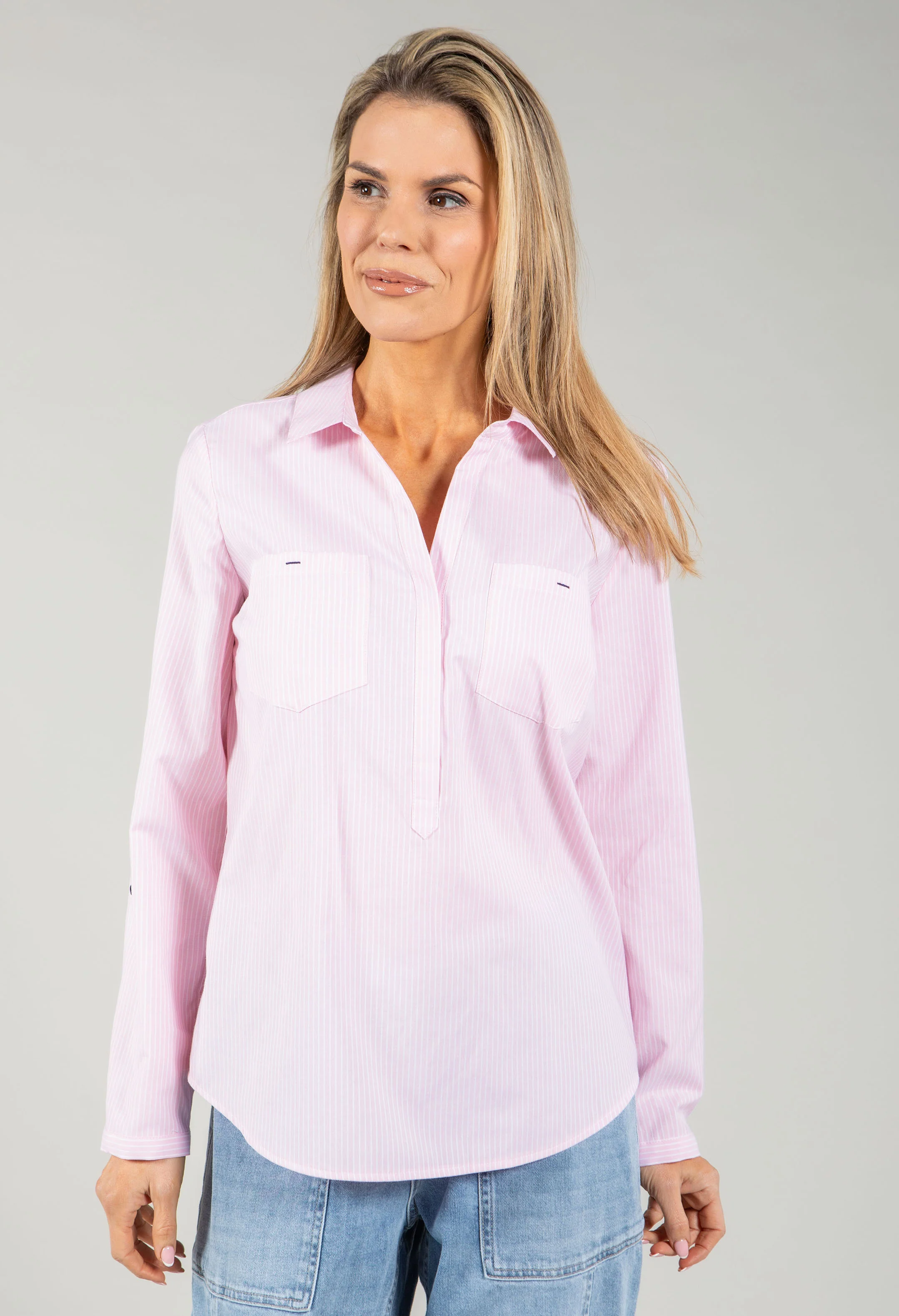 Relaxed Pin Stripe Shirt - Image 8
