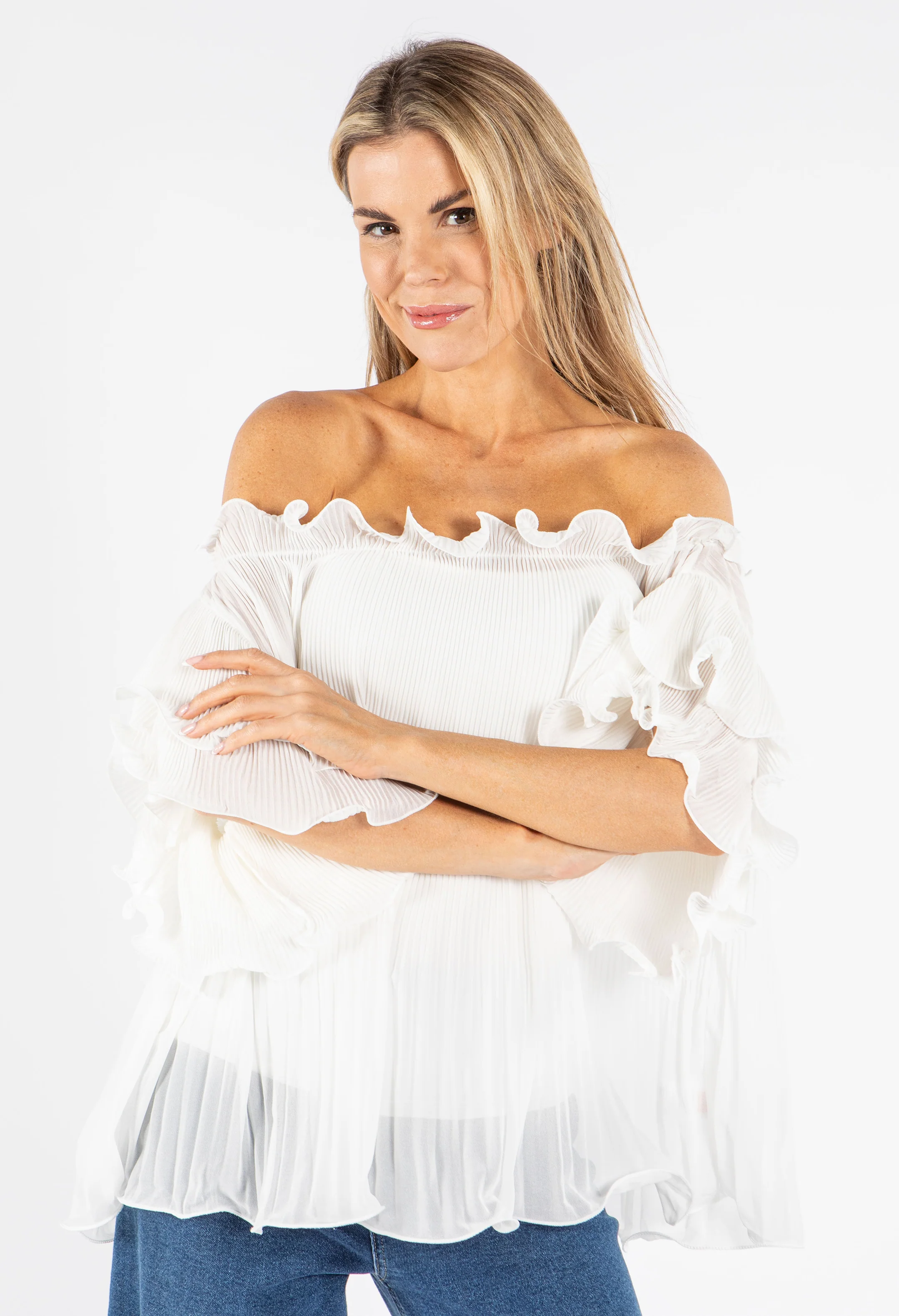 Ruffle Pleated Blouse - Image 10
