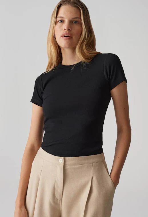 Samuna Slim Fine ribbed T-Shirt - Image 7