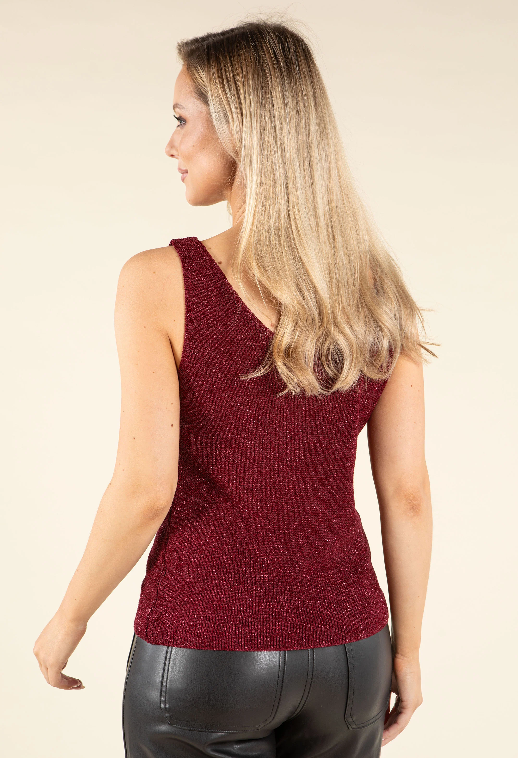 Sleeveless Lurex Knit Top - Image 4