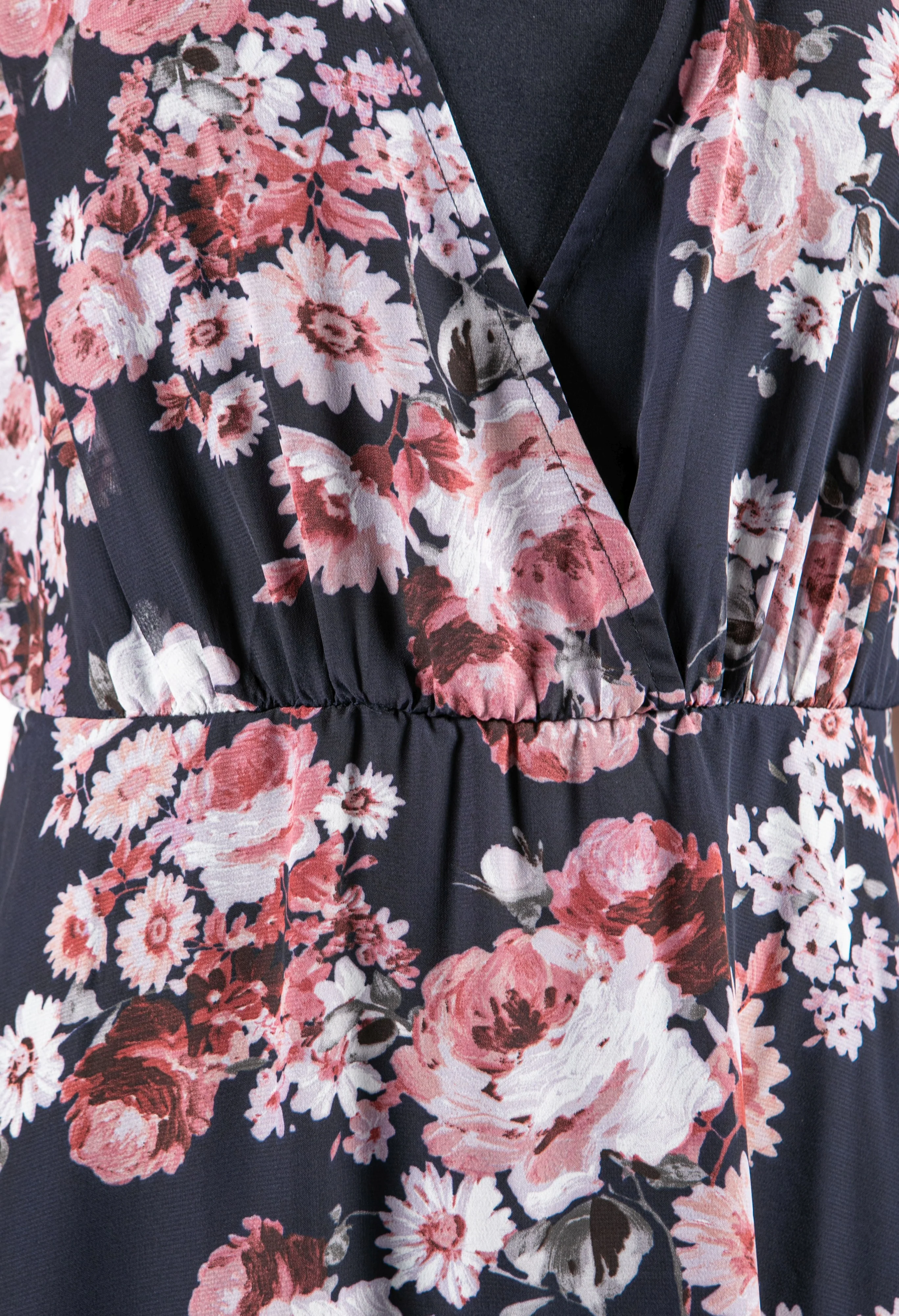 Sleeveless V Neckline Floral Dress - Image 4