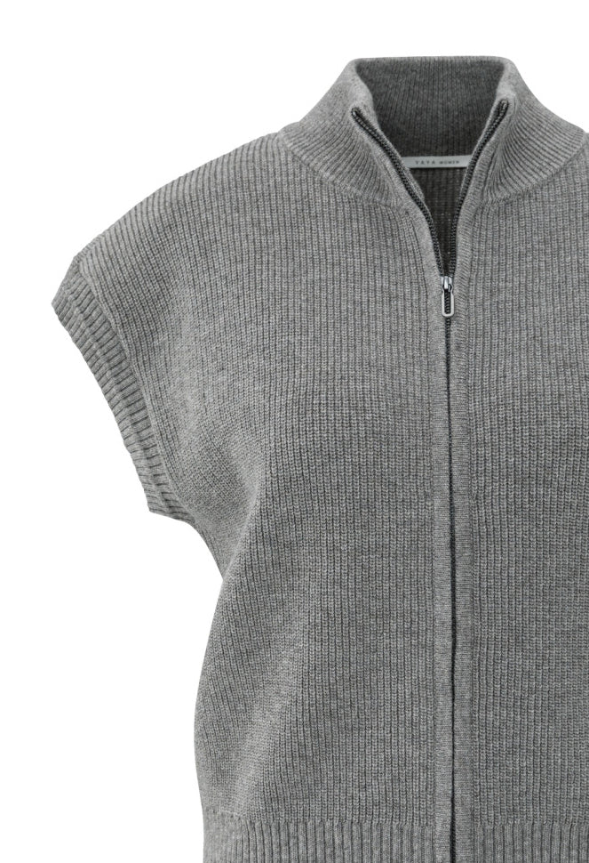 Sleeveless zip-up cardigan - Image 3