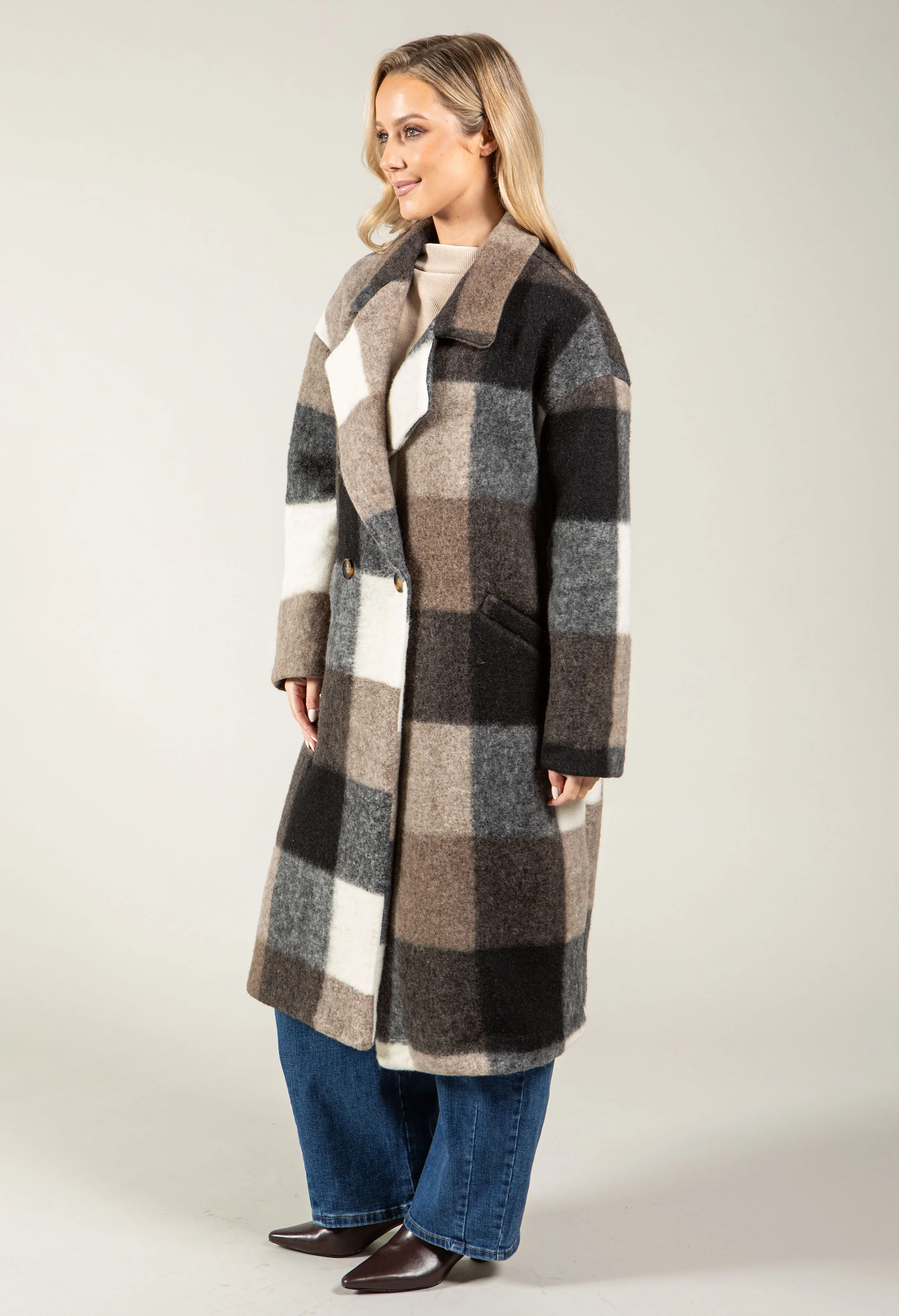 Soft Touch Check Trench Coat - Image 14