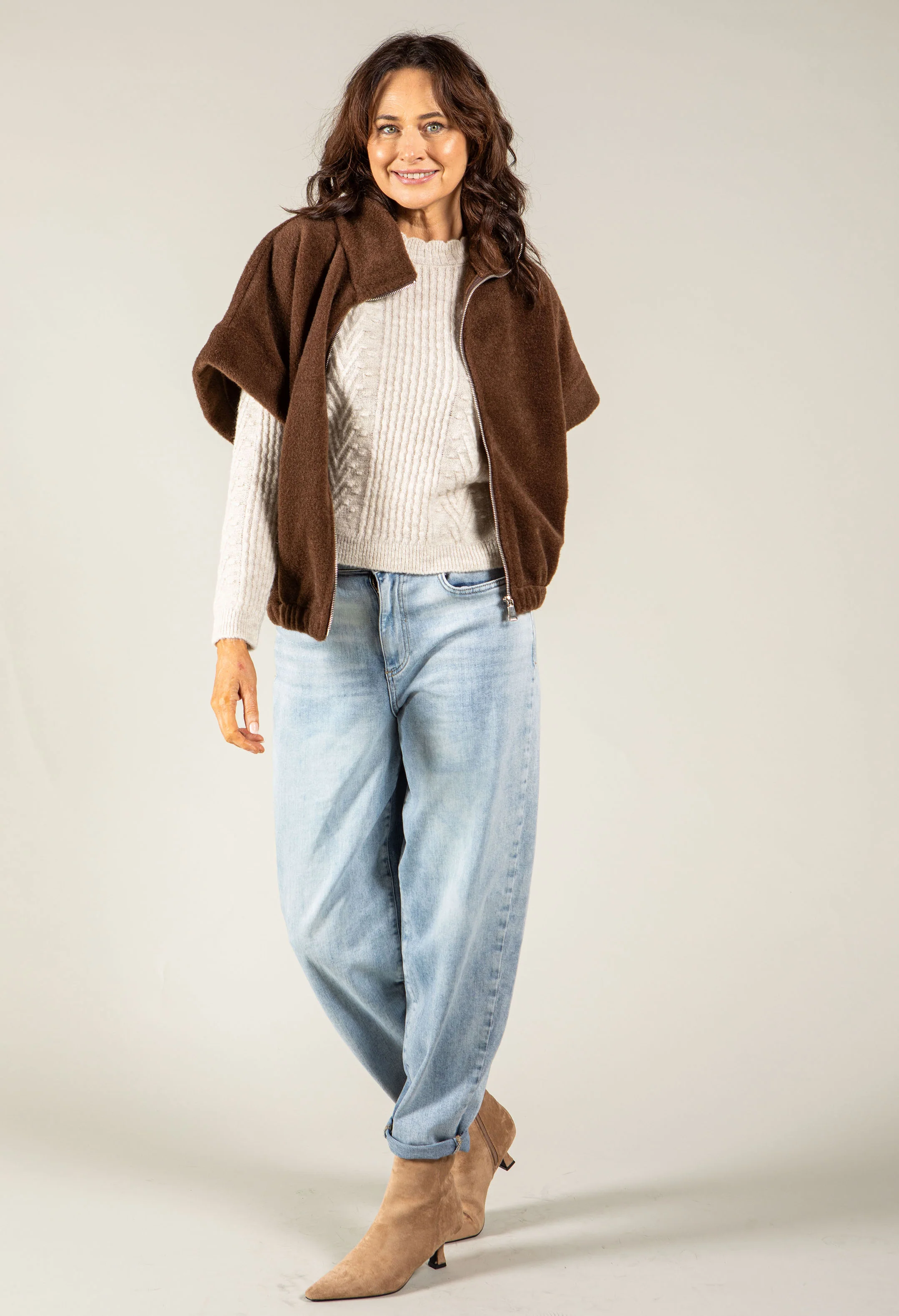 Soft Touch Zip-Up Gilet - Image 11