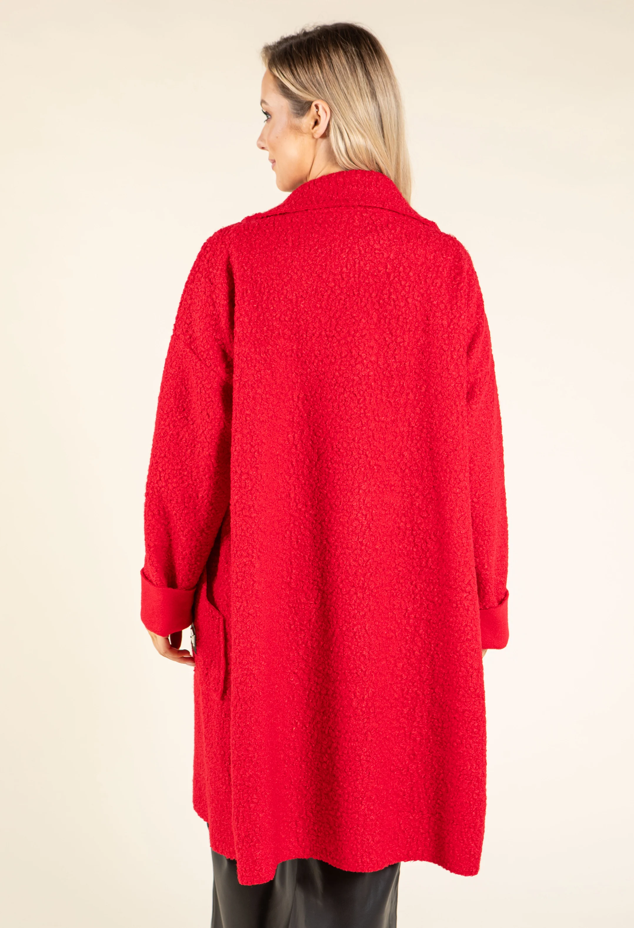 Sophie Boucle Zip-up Coatigan - Image 13