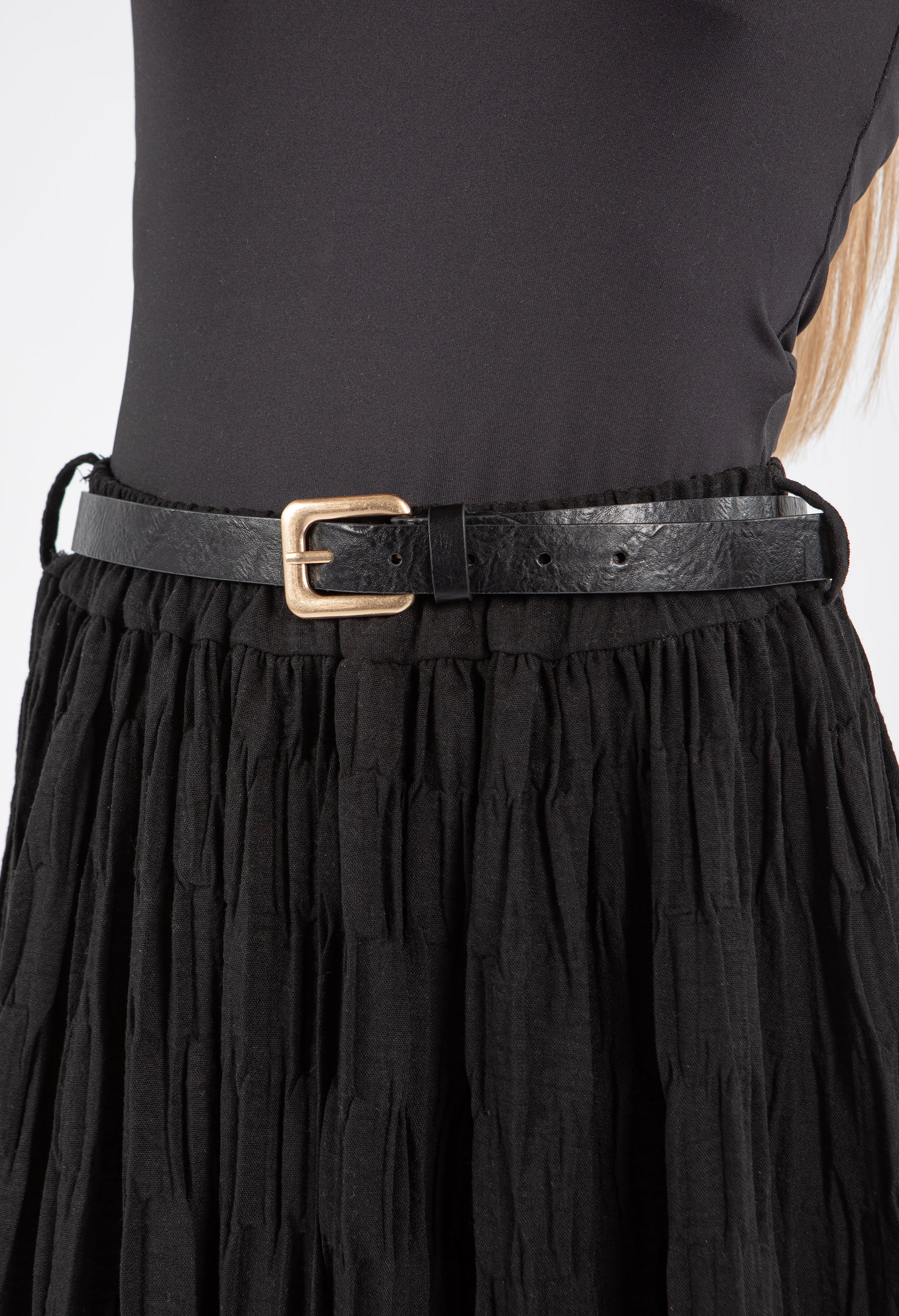 Square Gold Buckle Belt - Image 2