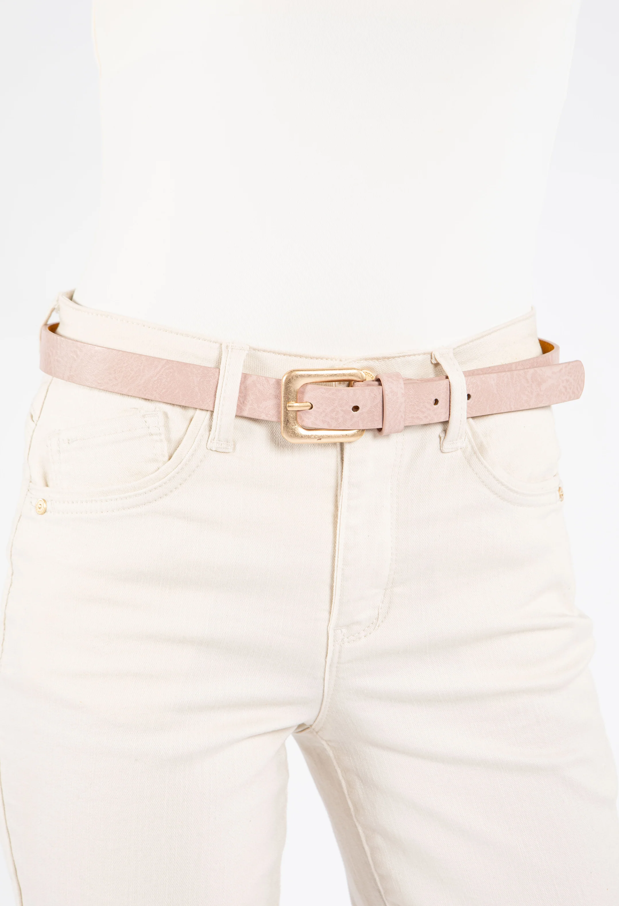 Square Gold Buckle Belt - Image 7