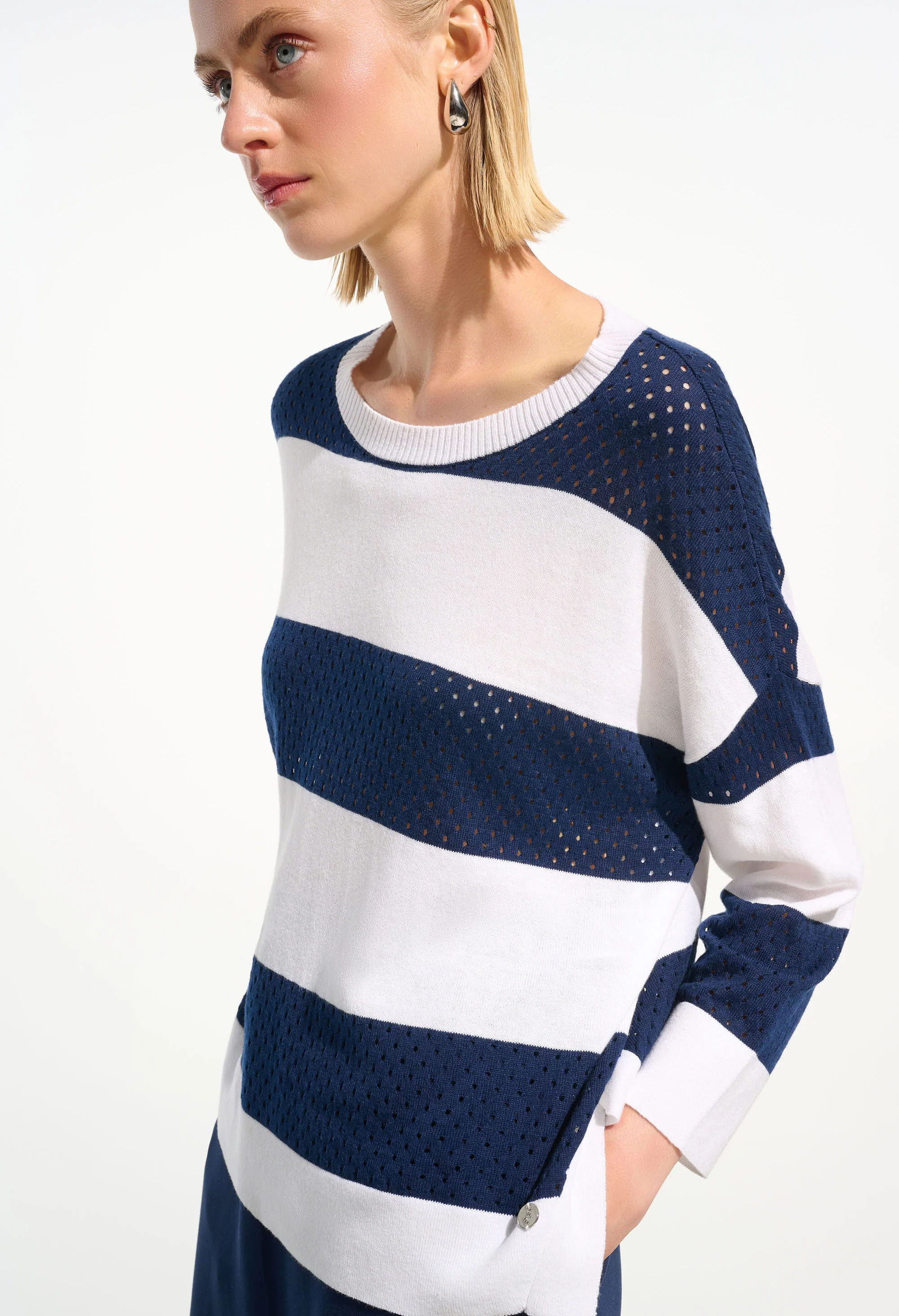 Striped Crew Neck Pullover - Image 2
