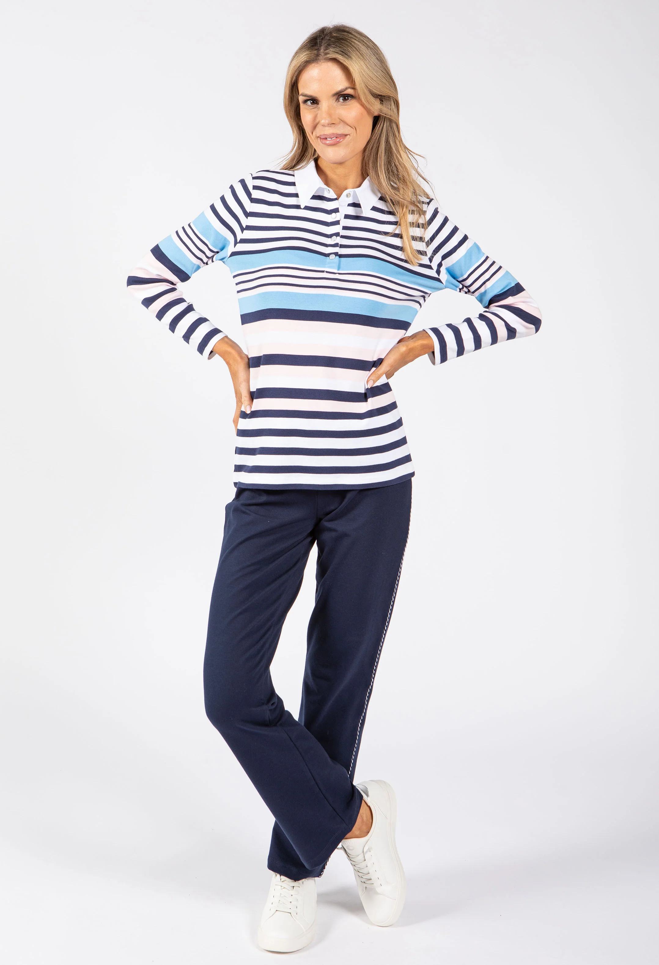 Striped Polo Top - Image 3