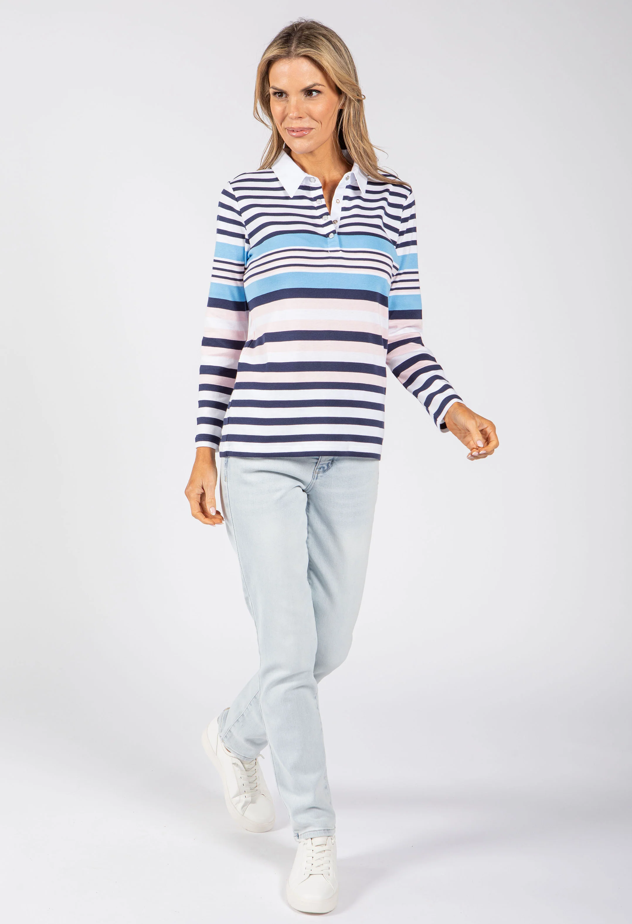 Striped Polo Top - Image 5