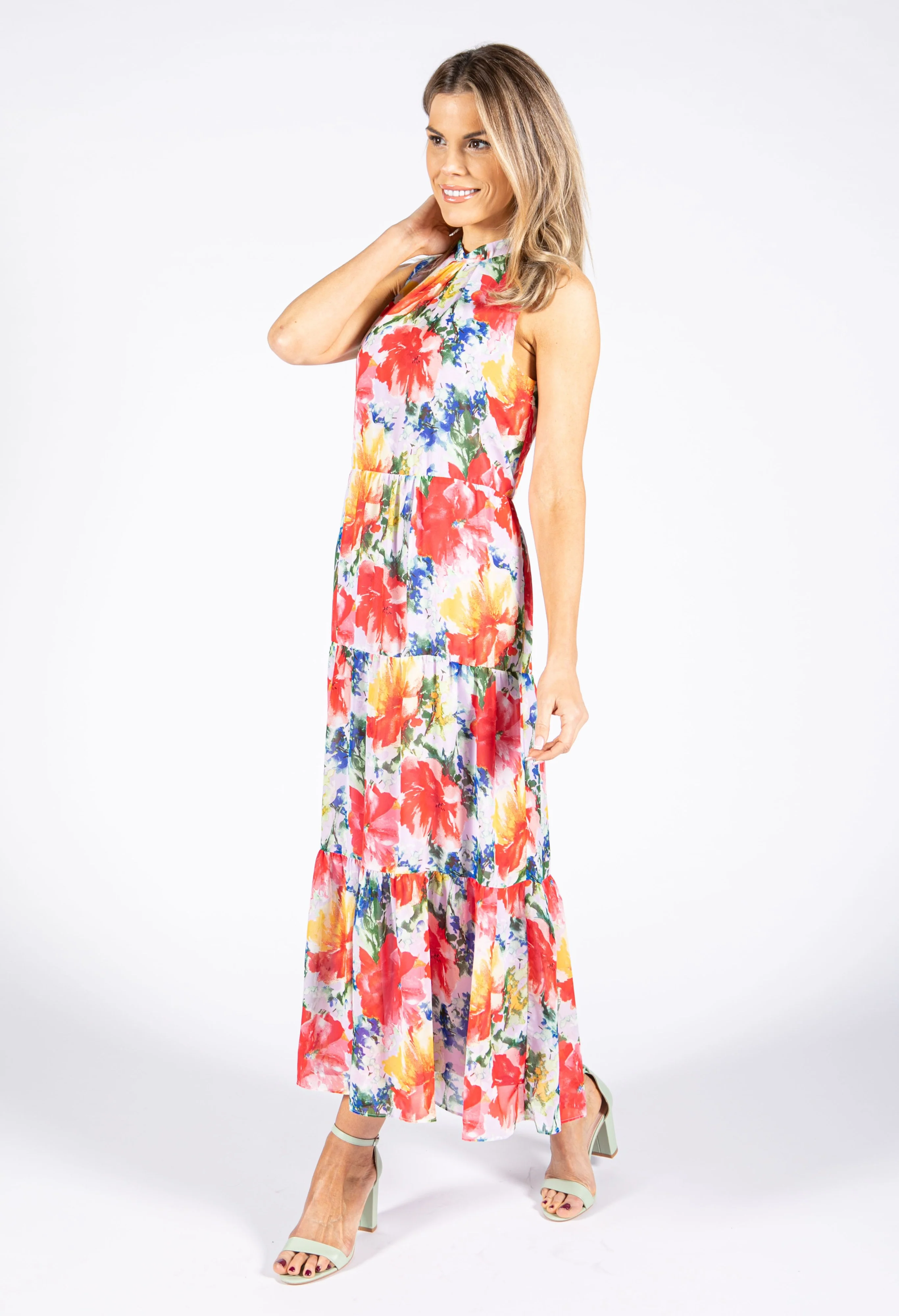 Tiered Floral Maxi Dress - Image 3