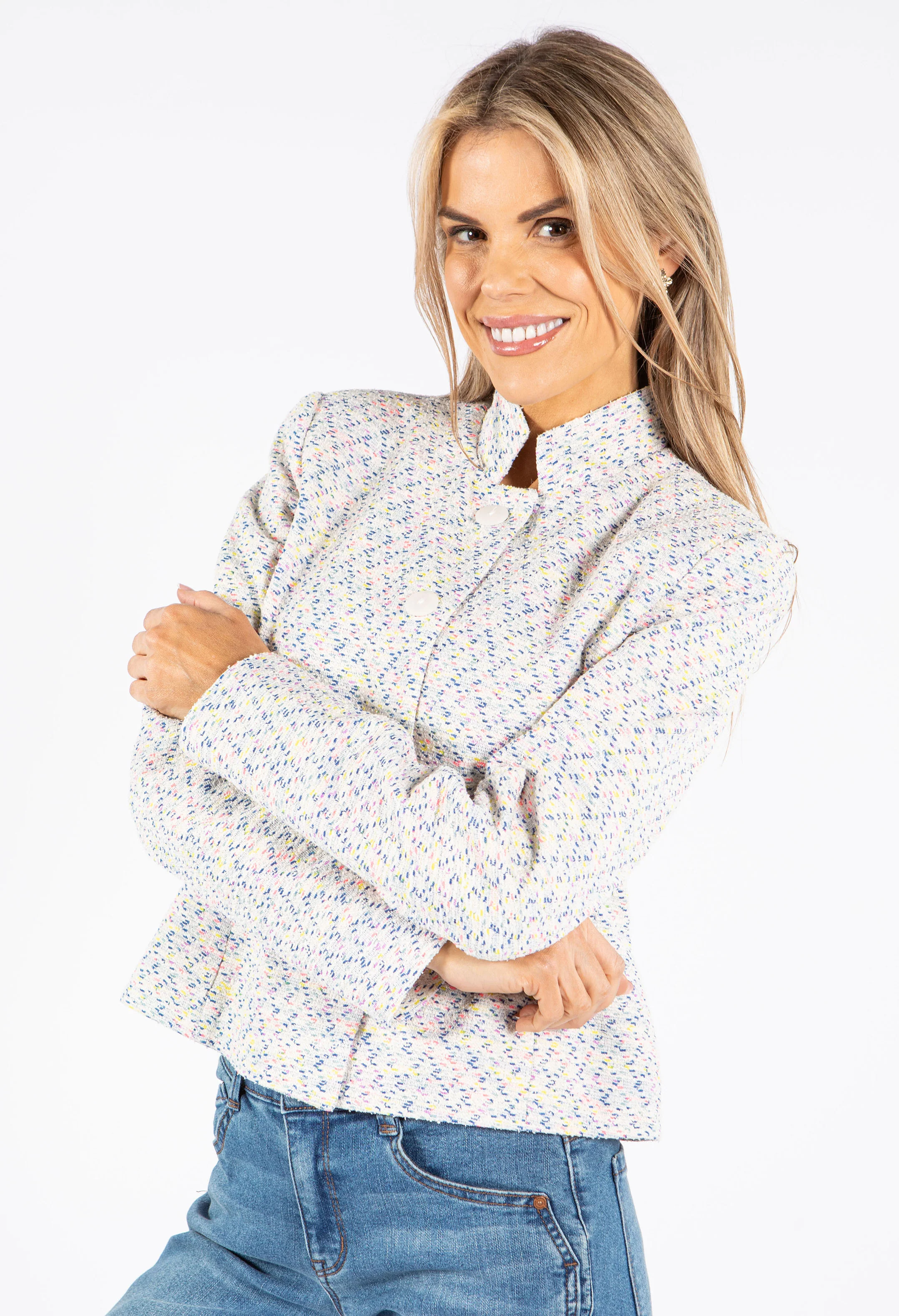 Tweed Buttoned Jacket - Image 3