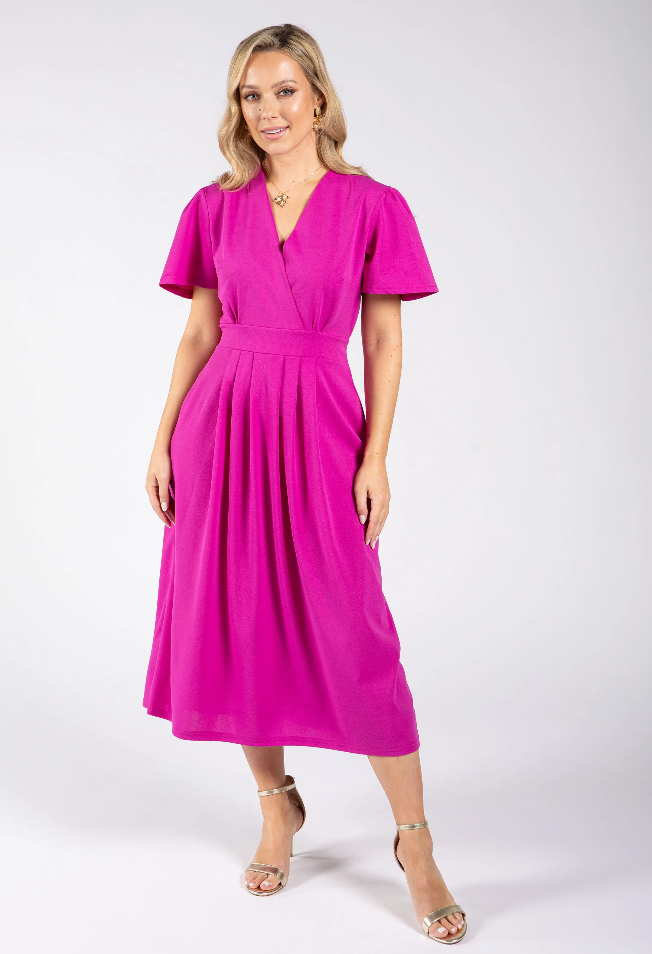 Wrap Style Midi Dress - Image 7